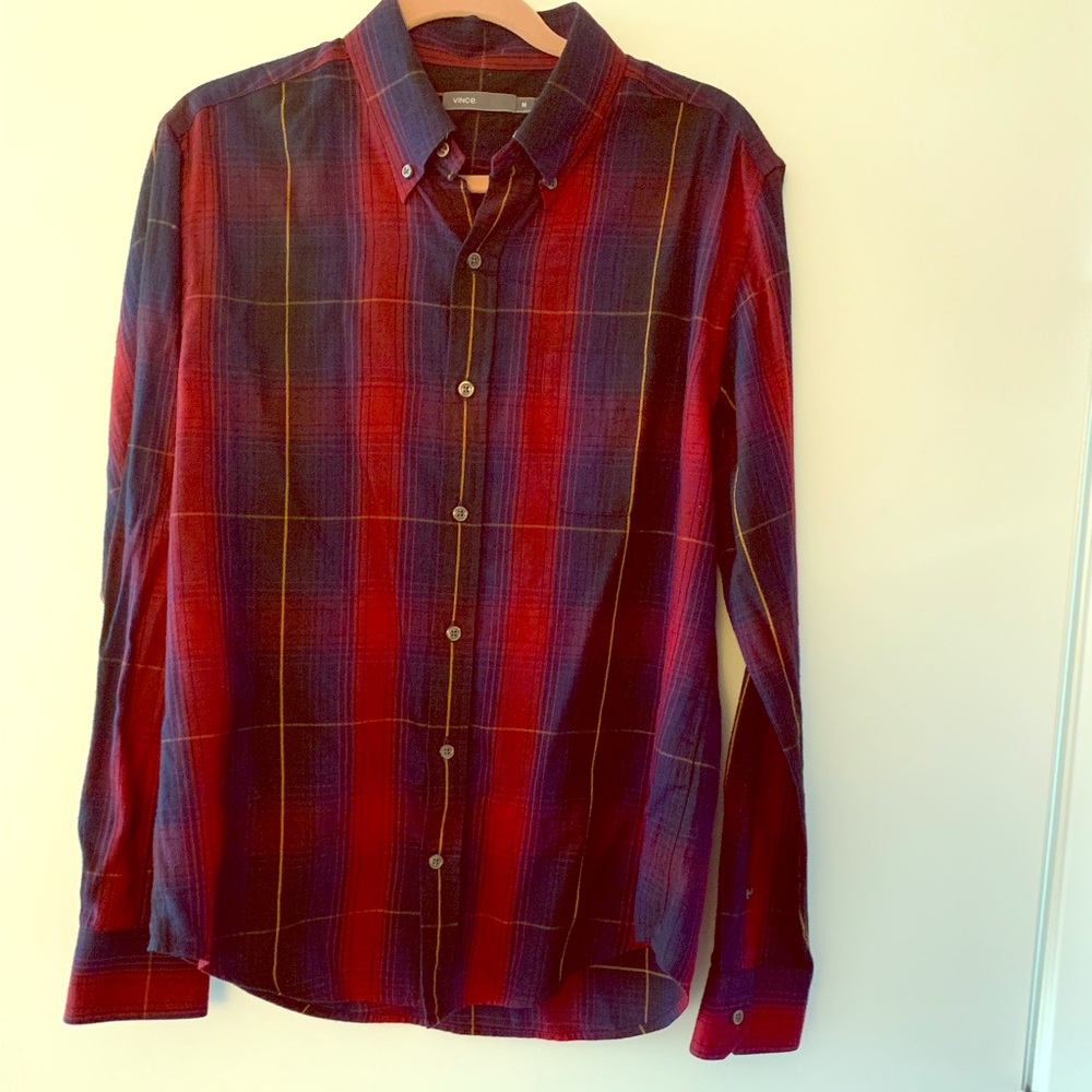 Vince Plaid Button Down - image 1